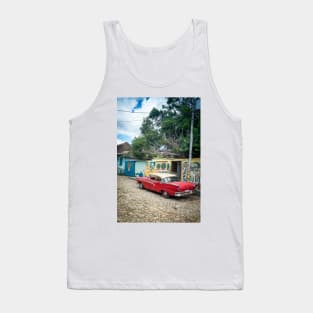 American car from the 50's in Trinidad, Cuba Tank Top